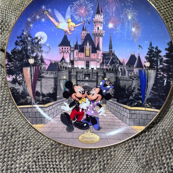 π Vintage 40th Anniversary Disney Commemorative Plate with Mickey and Minnieπ - Picture 11 of 14